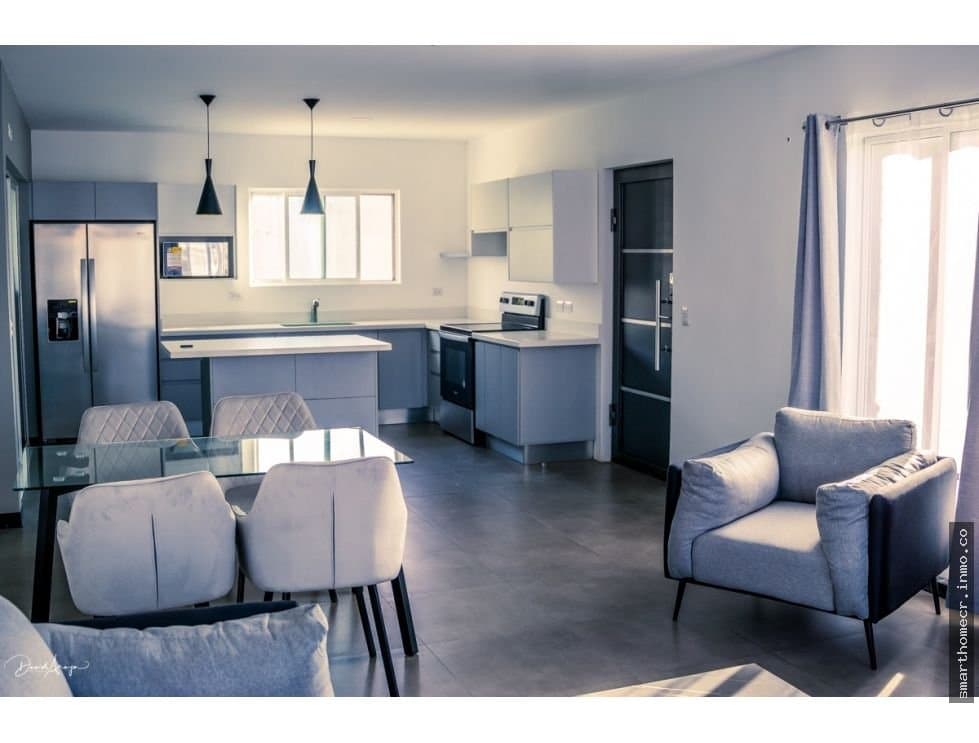 Se alquila apartamento amueblado en pozos, santa ana